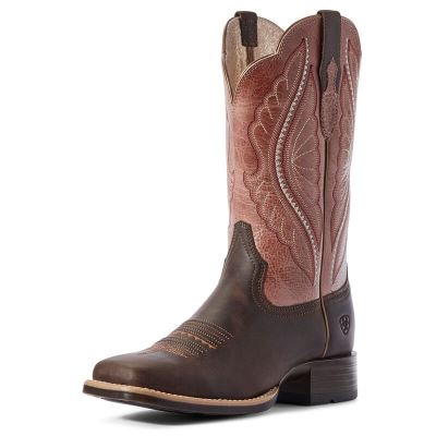 Ariat PrimeTime Çikolata / Pembe Western Csizma Bayan (32767-119)